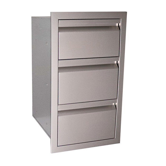 RCS Valiant Stainless Steel Fully Enclosed Triple Drawer