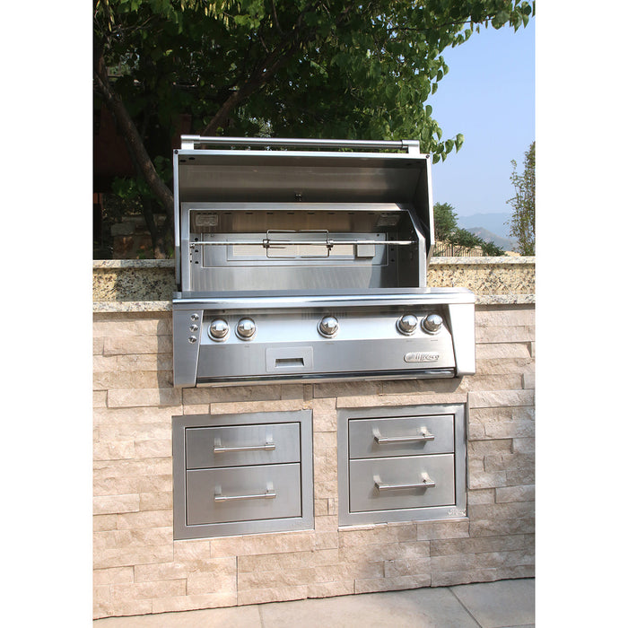 Alfresco ALXE 56-Inch Built-In Gas Grill with Rotisserie & Side Burner (ALXE-56-NG/LP)