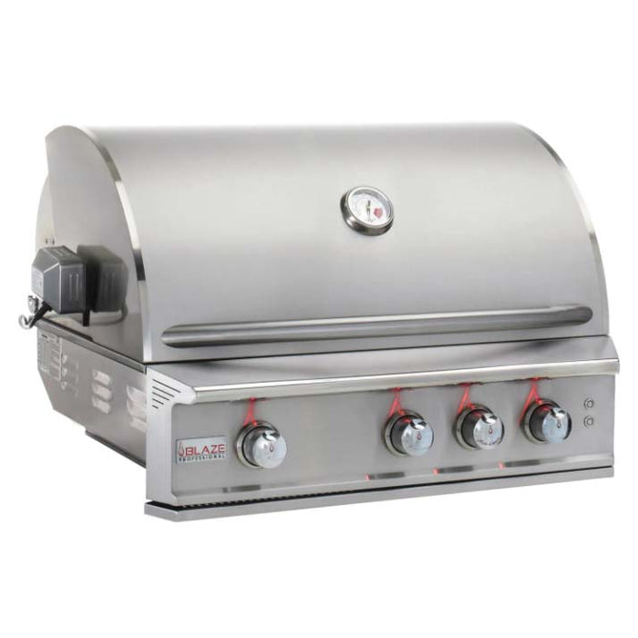 Blaze Professional LUX 34-Inch 3-Burner Built-In Gas Grill with Rear Infrared Burner (BLZ-3PRO-LP/NG)