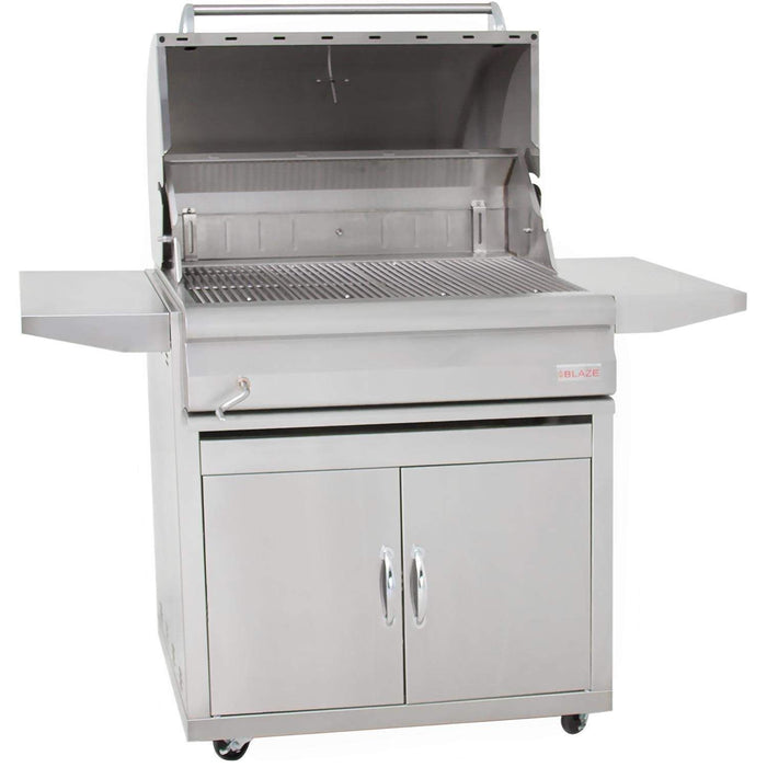 Blaze 32-Inch Freestanding Charcoal Grill with Adjustable Charcoal Tray (BLZ-4-CHAR + CART)