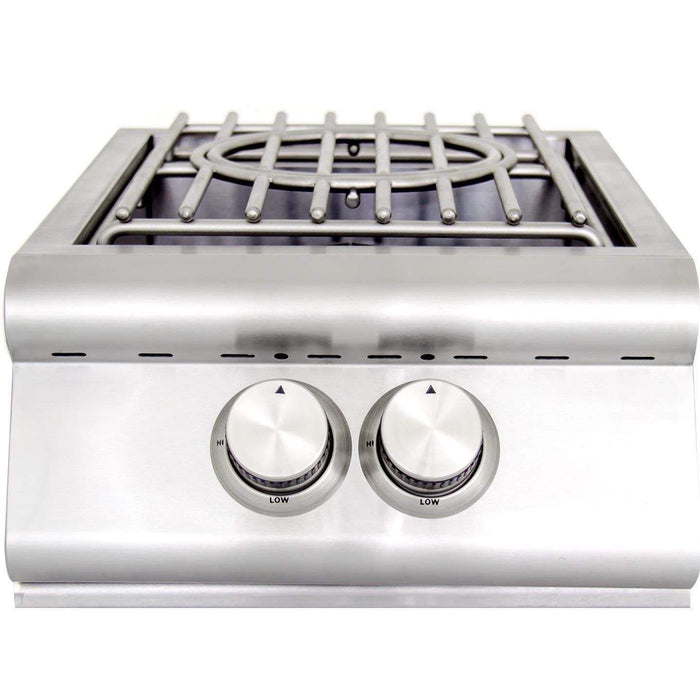 Blaze Premium High Performance Built-In Power Burner with Lid and Wok Ring (BLZ-PBLTE-LP/NG)