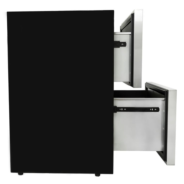 Blaze 24-Inch 5.1 Cu. Ft. Outdoor Rated Double Drawer Refrigerator (BLZ-SSRF-DBDR51)