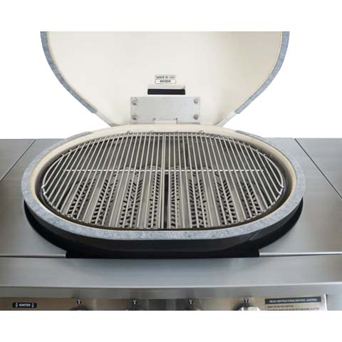 Primo Oval G420 36-Inch Ceramic Freestanding Kamado Gas Grill