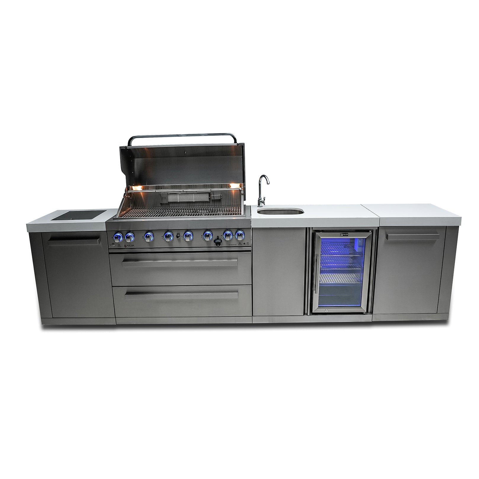 Mont Alpi 805 BBQ Grill Island with Beverage Center - MAi805-BEV