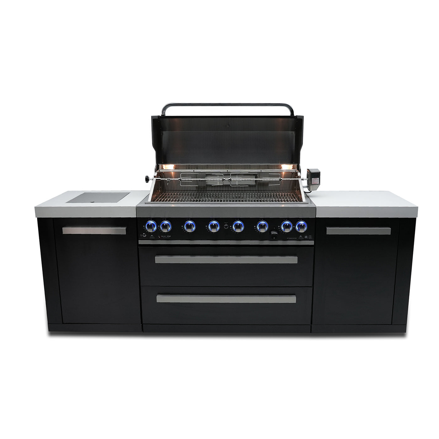 Mont Alpi 805 Black Stainless Steel BBQ Grill Island MAi805BSS