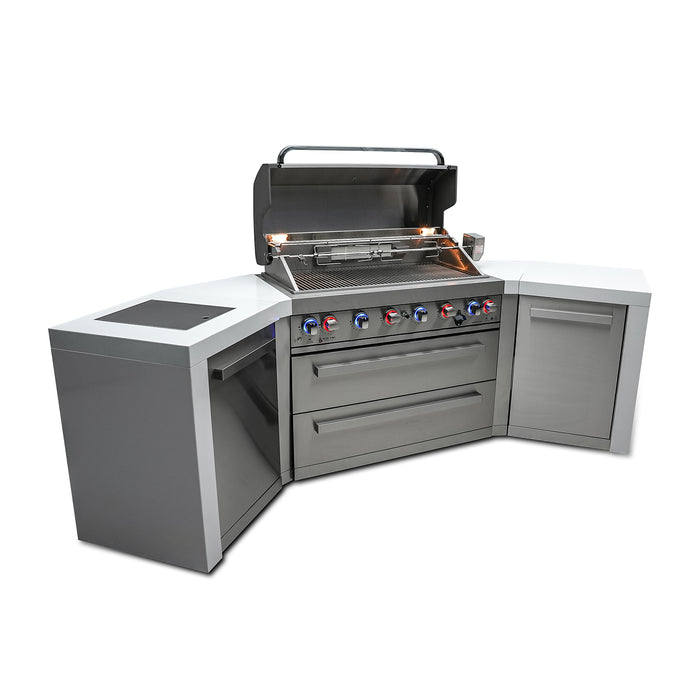 Mont Alpi 805 Deluxe BBQ Grill Island with 45 Degree Corners - MAi805-D45