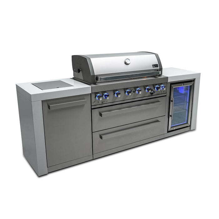 Mont Alpi 805 Deluxe BBQ Grill Island with Fridge Cabinet - MAi805-DFC