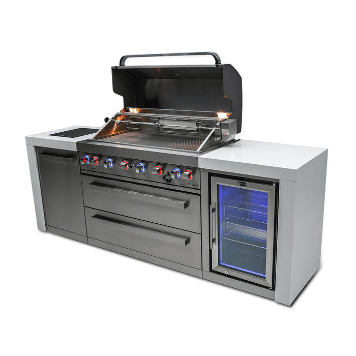 Mont Alpi 805 Deluxe BBQ Grill Island with Fridge Cabinet - MAi805-DFC
