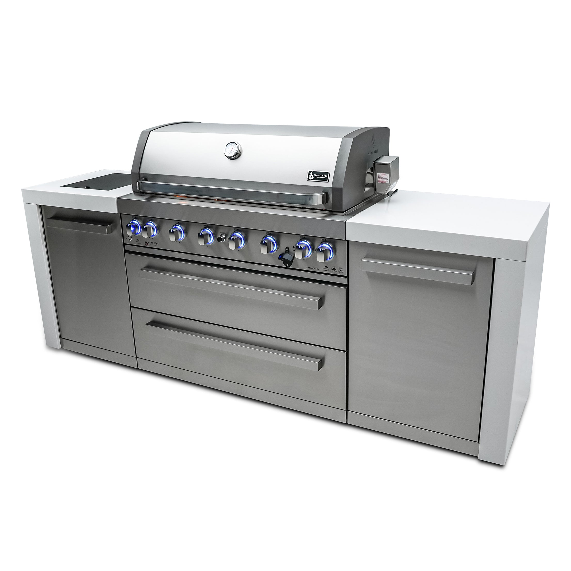 Mont Alpi 805 Deluxe BBQ Grill Island - MAi805-D | Elite Patio Direct