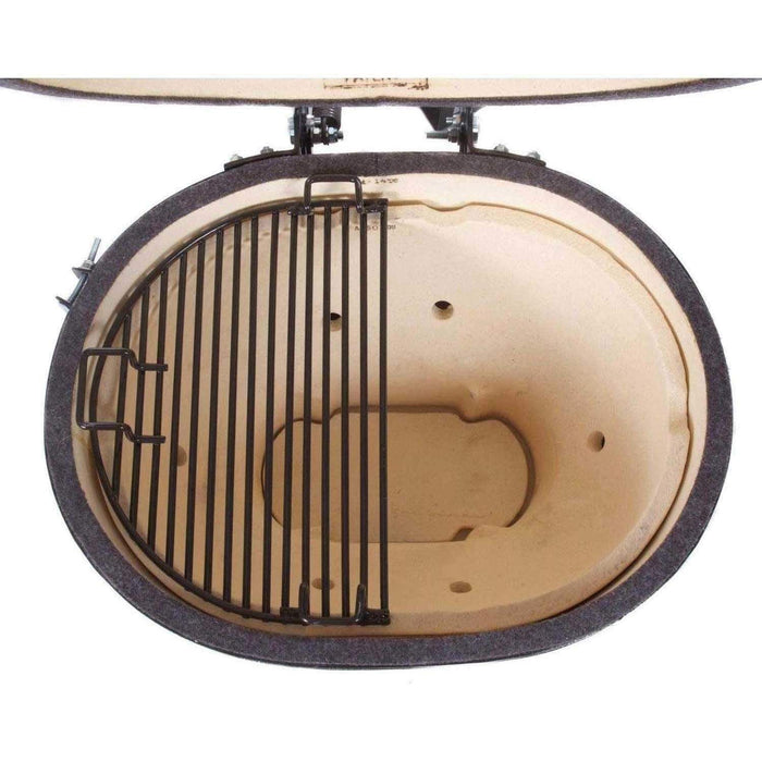 Primo Oval Large 300 Ceramic Kamado Grill with Cradle & Side Shelves
