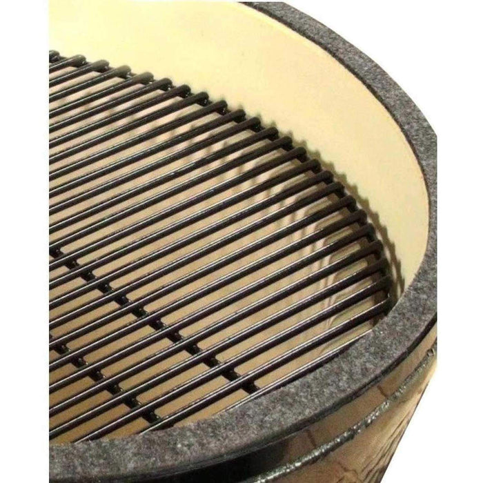 Primo Large Round Ceramic Kamado Grill with Cradle & Side Shelves