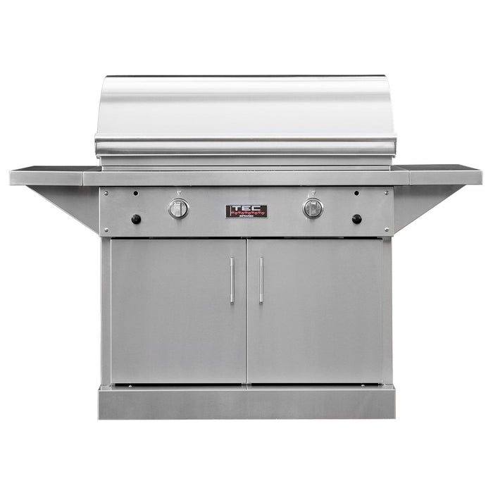 TEC Sterling Patio 2FR 44-Inch Infrared Gas Grill On Stainless Steel Cabinet