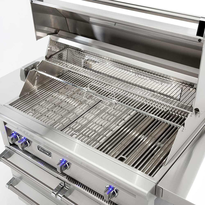 Viking 5 Series 36-Inch Stainless Steel Freestanding Grill with ProSear Burner & Rotisserie